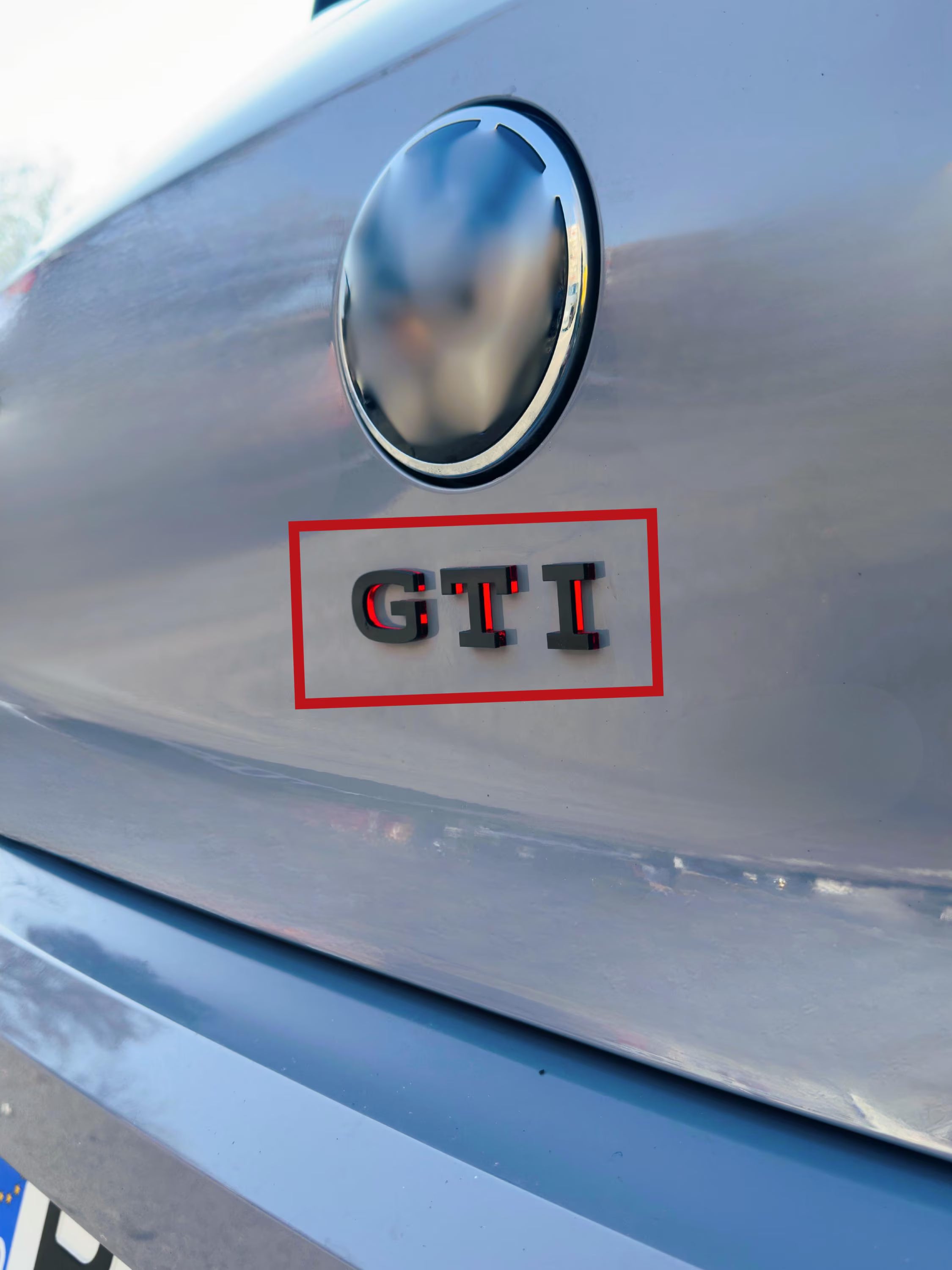 GTI Rear Letters Emblem Badge - VW Golf 8