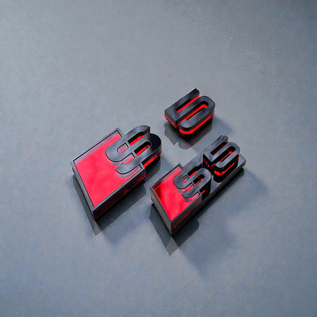 Audi Rear Badge Emblem for S1 S2 S3 S4 S5 S6 S7 S8 | Premium Replacement Badge
