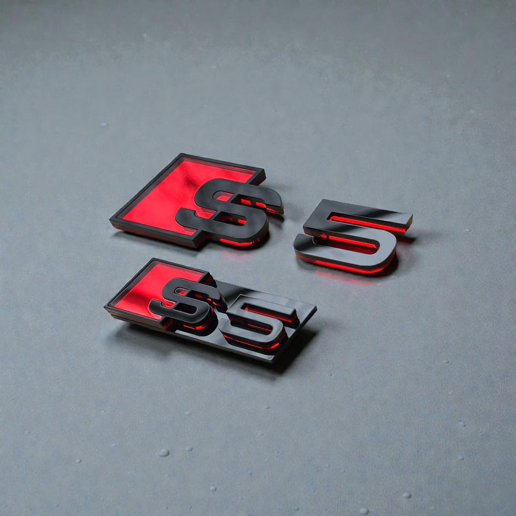 Audi Rear Badge Emblem for S1 S2 S3 S4 S5 S6 S7 S8 | Premium Replacement Badge
